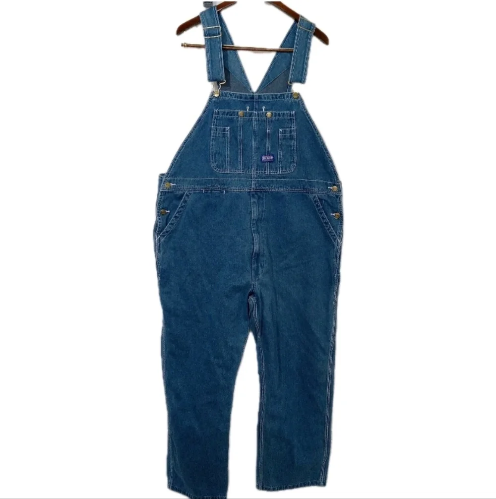 Big Smith Liberty Men’s Overalls Denim Bibs Size 44x30 Carpenter Farmer Chore